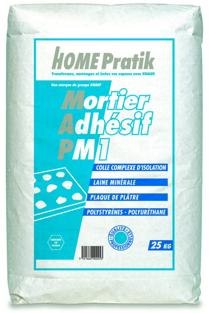 Mortier adhésif PM 1 - Mortiers, colles, enduits, bandes - Home Pratik